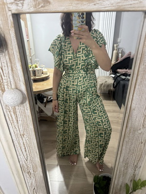Ble Resort Collection jumpsuit with gold details, one size