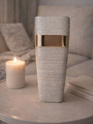 Decorative vase like new in neutral shade