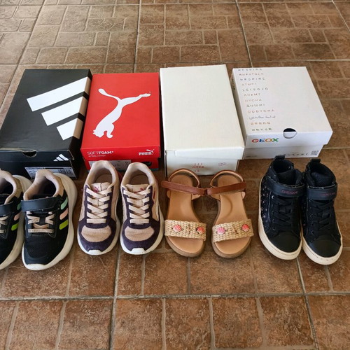Girls' shoes used, pack of 4 pairs size 30