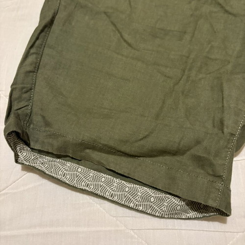 Benetton linen bermuda shorts, khaki, size L