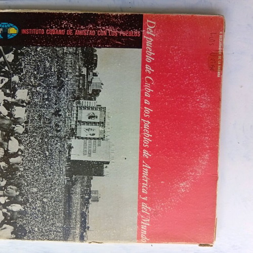 Gramophone records used, two pieces, speeches of Fidel Castro in Cuba