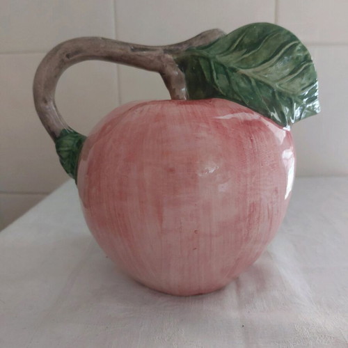 Handmade faience jug hand-painted like new