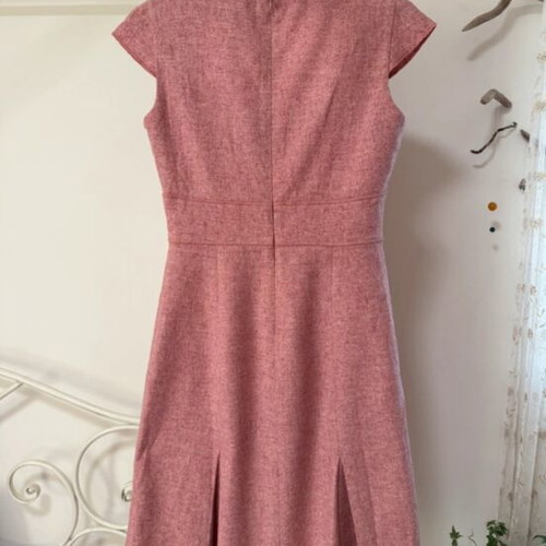 Club Monaco pink dress used, size S/XS, wool and silk blend