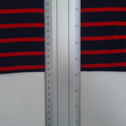 Armor Lux women's striped shirt, size M/L, blue and red