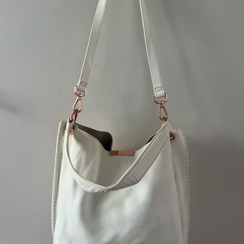 Ted Baker Candiee Soft Grain Leather Tote white like new