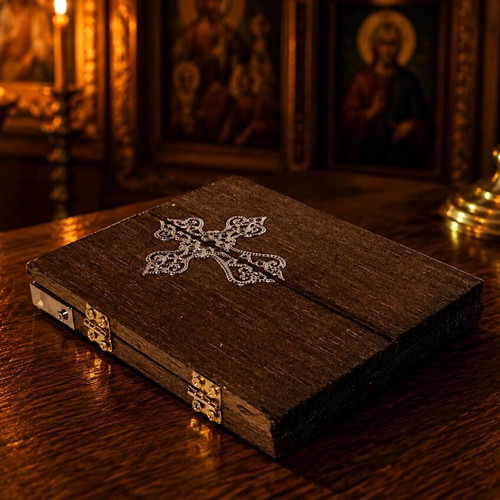 Handmade Christ Pantokrator Icon with Gift Box