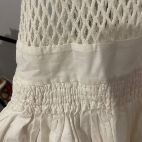 See By Chloe Cotton White Dress with Net and Ruffles like new, repaired defect