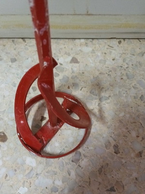 Large paint mixer used