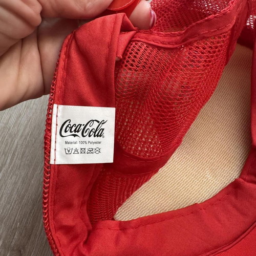 Vintage Coca-Cola Trucker Cap big logo 90s red white USA style like new