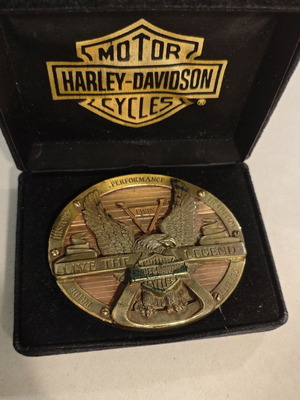 Harley-Davidson Live the Legend 1990 αγκράφα ζώνης από ορείχαλκο και χαλκό