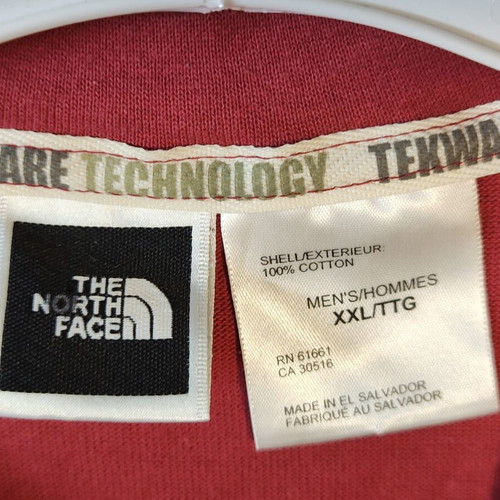 The North Face Tekware vintage men's t-shirt XXL like new, burgundy and beige