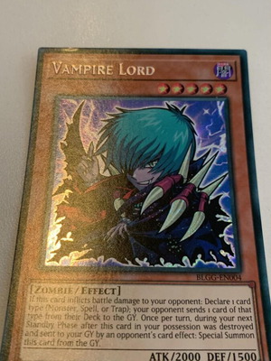 Vampire Lord Yu-Gi-Oh card new, secret rare chibi art
