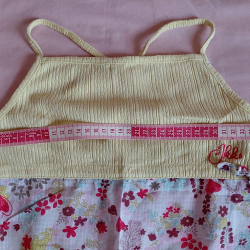 Cotton girls dress 11-12 years like new, colorful with floral and heart patterns