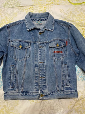 Ferretti denim jacket size L blue like new
