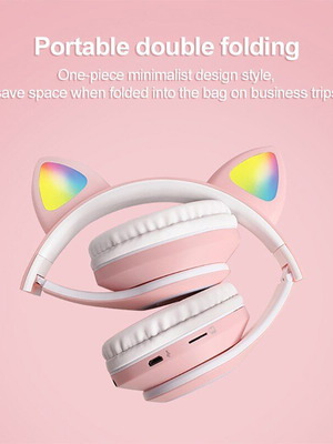 Ασύρματα ακουστικά Cat Headphones CT930 καινούργια με φώτα RGB
