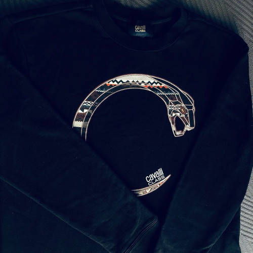 Roberto Cavalli sweatshirt men's size M used, black, unisex