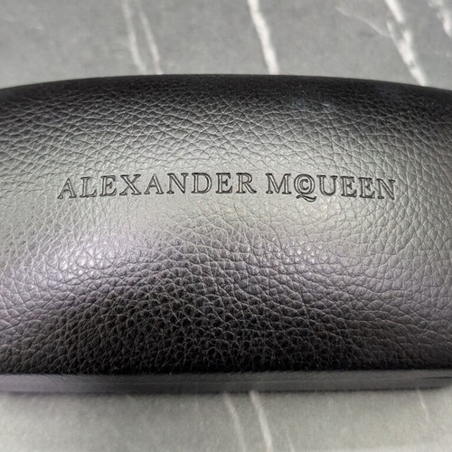 Alexander McQueen sunglasses case new black with card and cloth