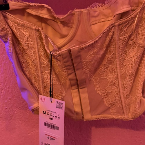 Zara Banana Corset Top new, size M 38 10