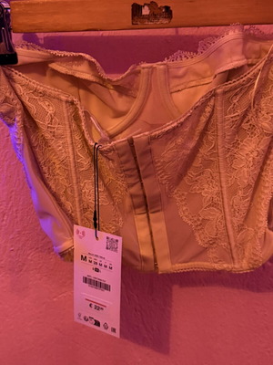Zara Banana Corset Top new, size M 38 10