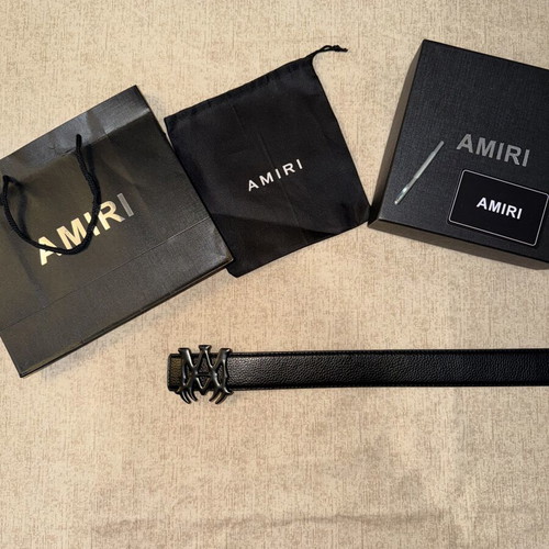 Amiri men's belt black, new, size 120