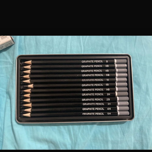 Drawing pencils, like new, 6B slightly used
