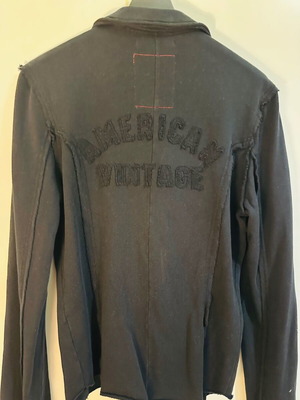 American Vintage Ζακέτα blazer style με raw edges σαν καινούργιο, μαύρο