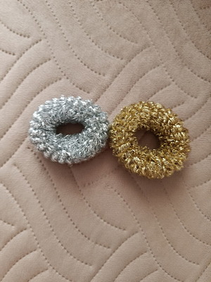 Hair Clips new, gold and silver, set of two
