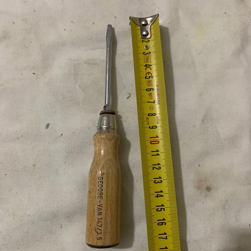Gedore straight screwdriver with wooden handle used