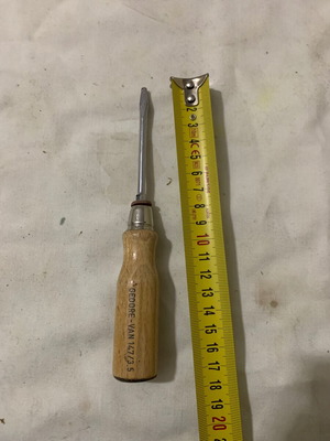 Gedore straight screwdriver with wooden handle used