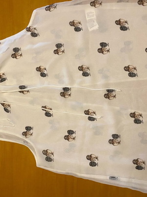 See through blouse white like new with neck ties