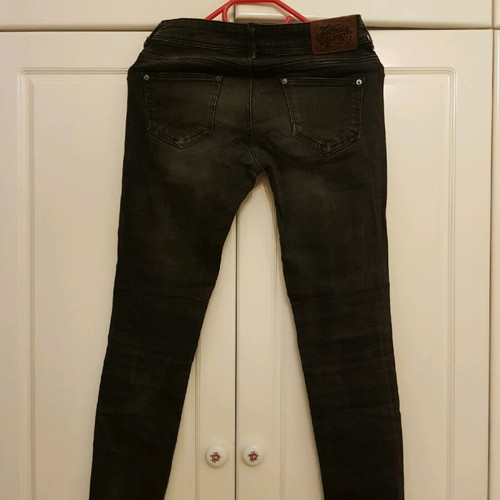 Jeans used, black and dark blue straight leg, size S