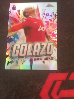 Golazo Wayne Rooney Topps Chrome Premier League card like new
