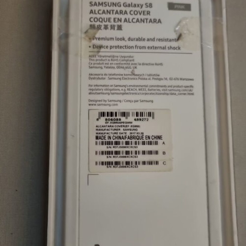 Samsung Galaxy S8 case genuine Alcantara cover new