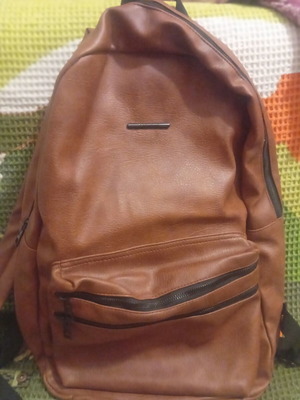 Backpack unisex brown A To Z Greek like new