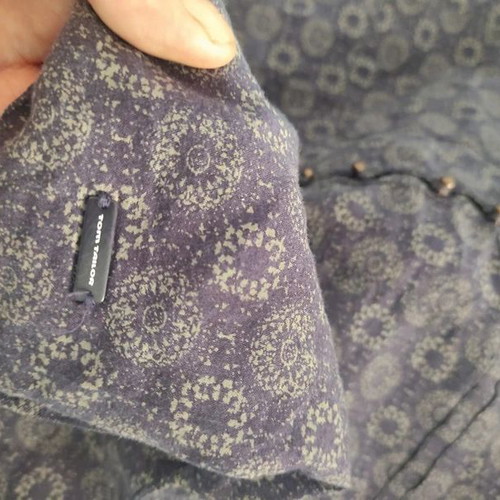 Tom Tailor lightweight blouse like new, sizes S/M/L, purple and cream