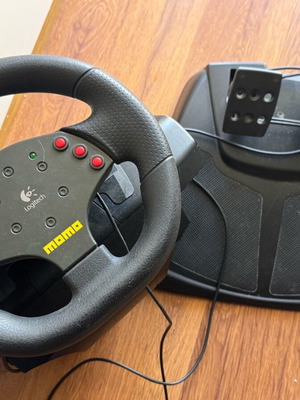 Logitech Momo steering wheel with pedals used