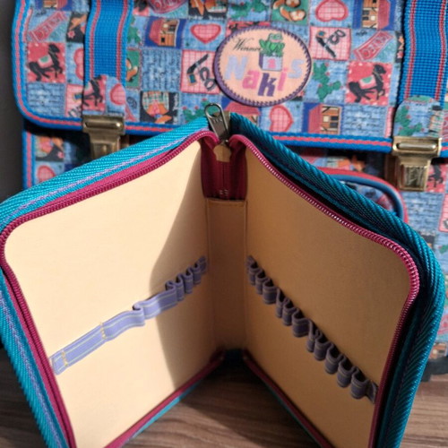 Vintage Nakis "Winner" School Bag and Pencil Case Set New