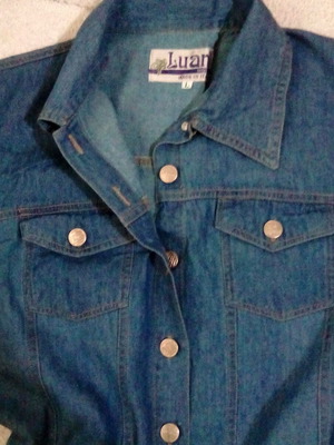 Mini denim dress sleeveless like new, blue