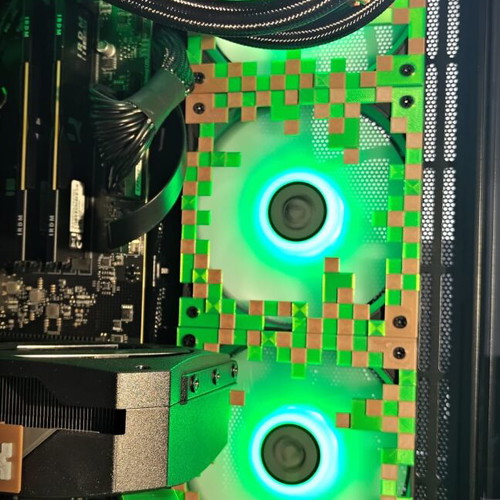 Minecraft fan cover 120mm 3 pieces like new