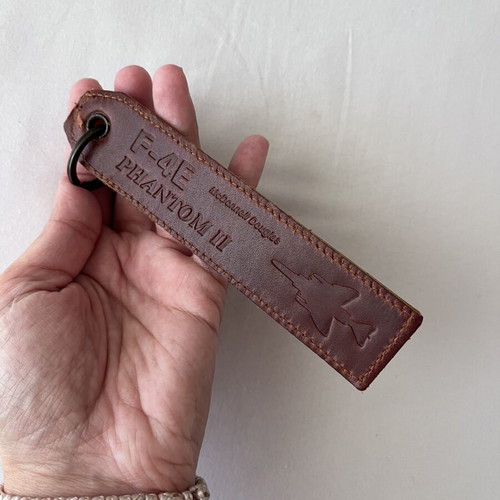 Leather keychain F-4E Phantom II