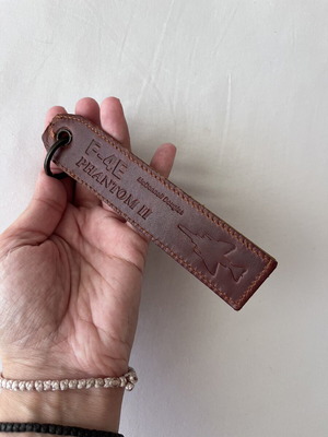 Leather keychain F-4E Phantom II