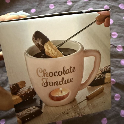 Butlers Fondue Pot Porcelain New Pink