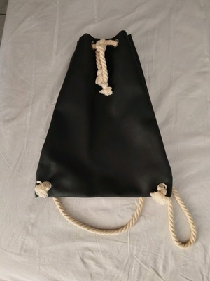 Handmade black backpack bag like new