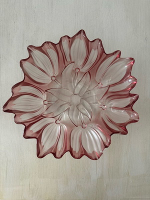 Mikasa Waltherglas Germany Tulips Pink Hostess Bowl like new