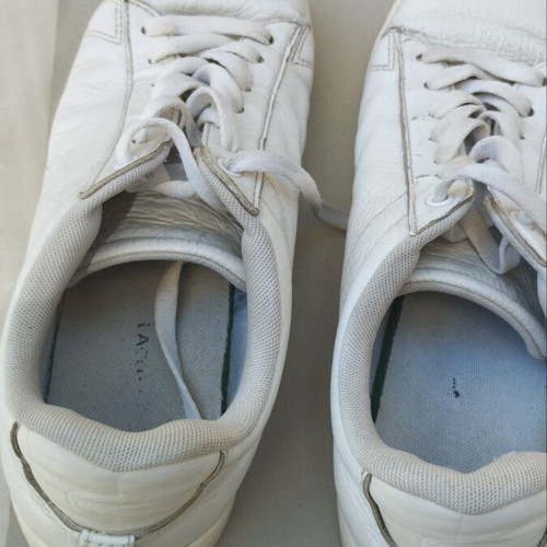 Lacoste leather unisex sneakers used, size 40, white