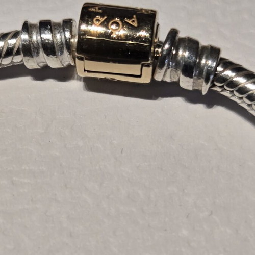 Pandora bracelet 19 cm with real gold, old collection