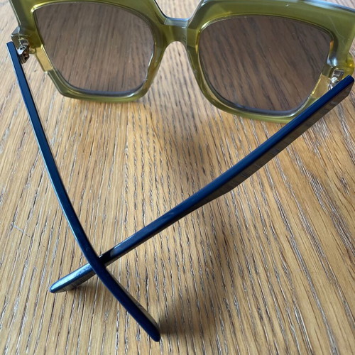 Fendi large sunglasses like new, beige and blue