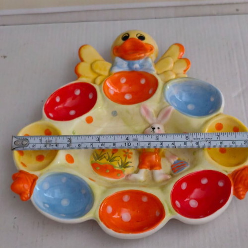 Ceramic Easter platter used