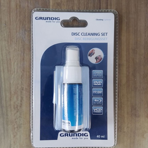 Grundig CD/DVD Cleaning Set new with Liquid and Velvet Cloth