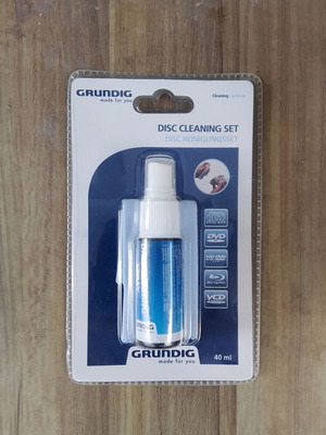 Grundig CD/DVD Cleaning Set new with Liquid and Velvet Cloth